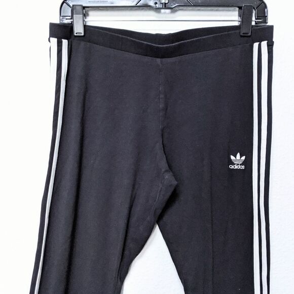 ADIDAS Cotton Side Stripe Midrise Leggings L - Picture 2 of 7
